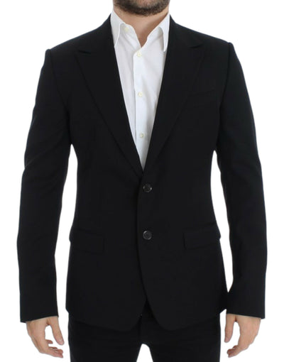 Dolce & Gabbana Black wool slim fit blazer