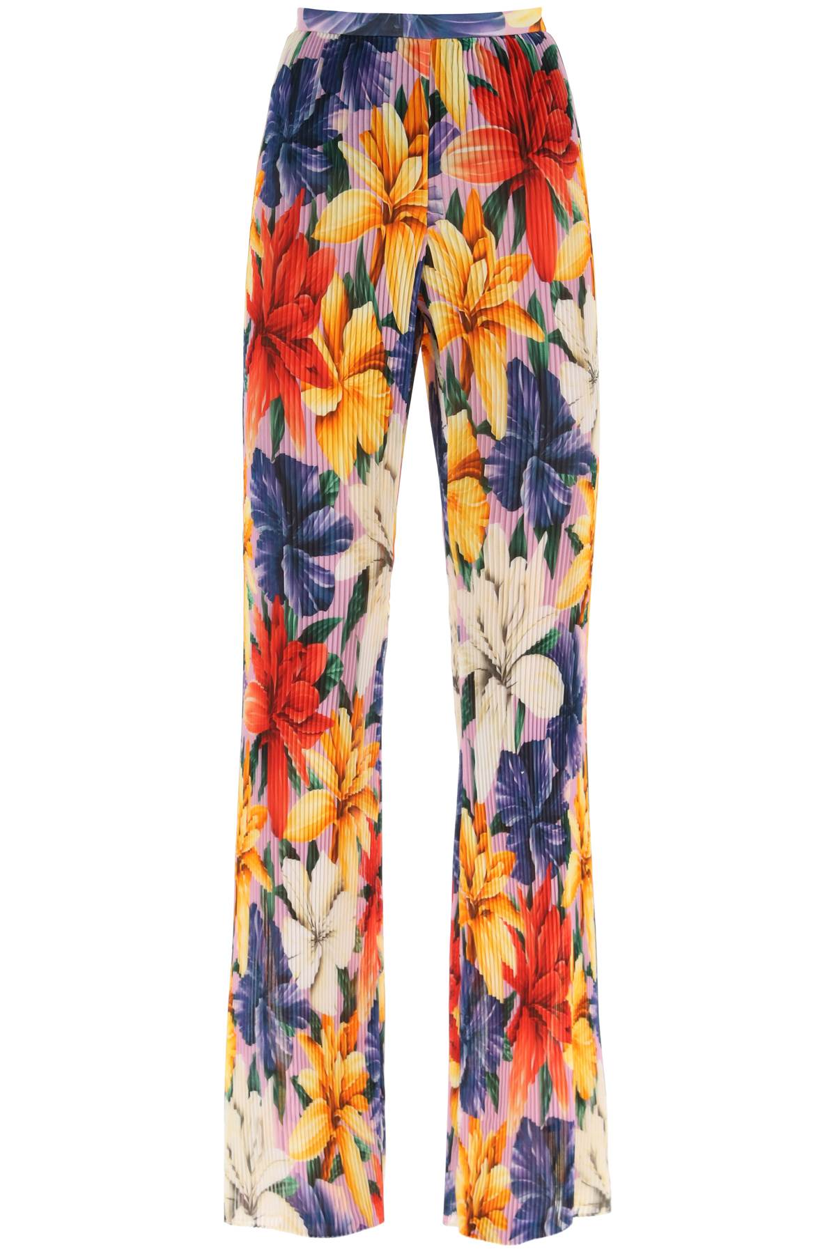 Etro floral pleated chiffon pants-0