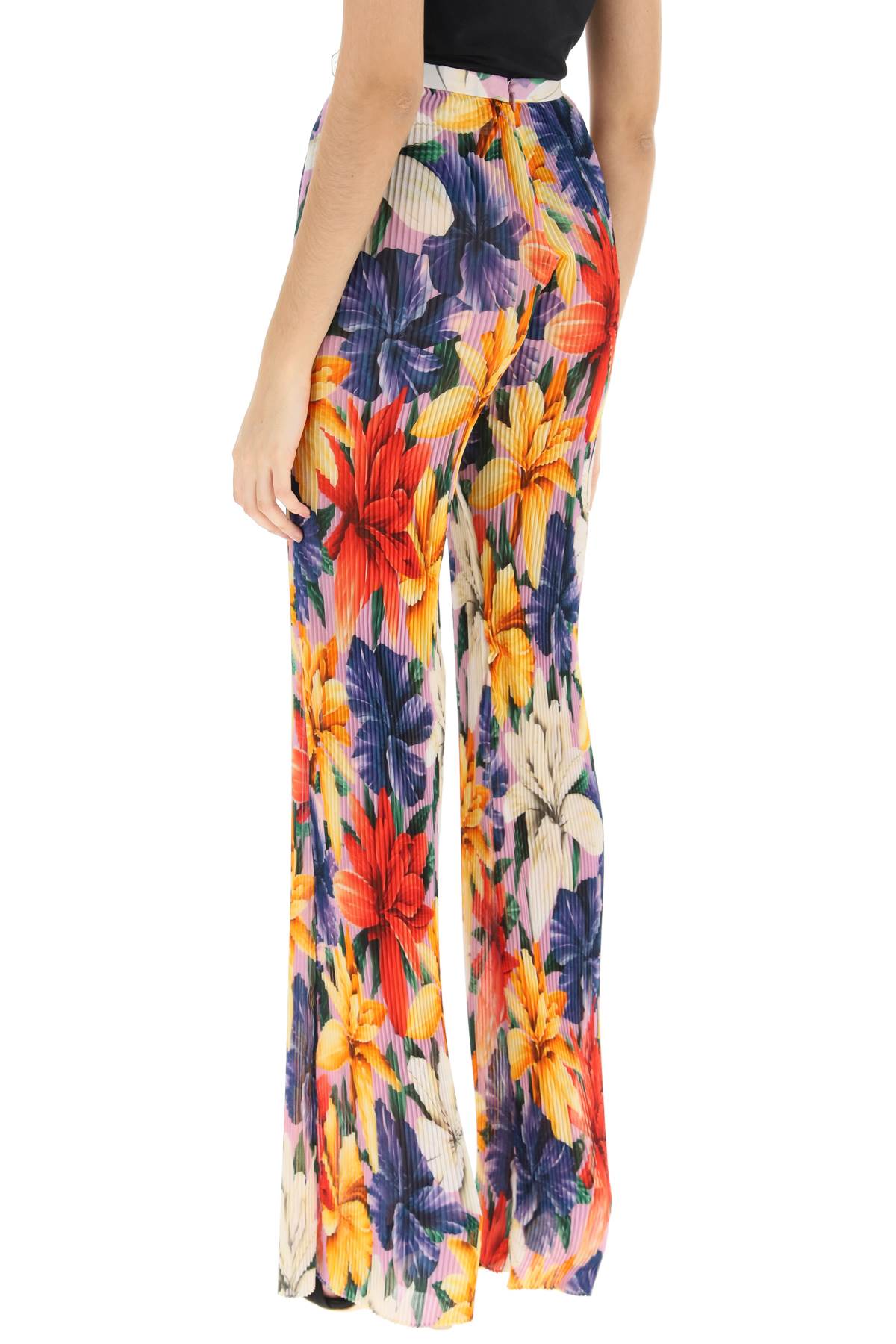 Etro floral pleated chiffon pants-2