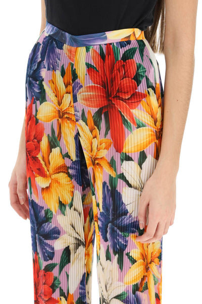 Etro floral pleated chiffon pants-3