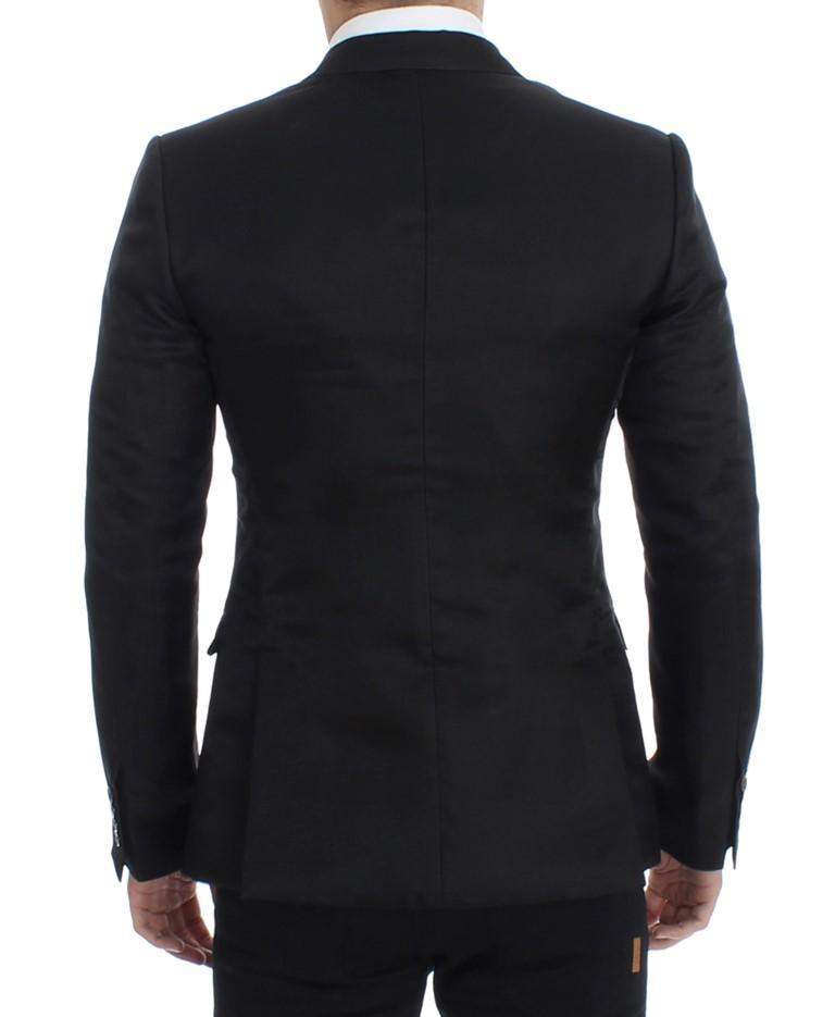 Dolce & Gabbana  Black silk slim fit blazer #men, Black, Blazers - Men - Clothing, Brand_Dolce & Gabbana, Catch, Dolce & Gabbana, feed-agegroup-adult, feed-color-black, feed-gender-male, feed-size-IT46 | S, feed-size-IT48 | M, Gender_Men, IT46 | S, IT48 | M, Kogan at SEYMAYKA