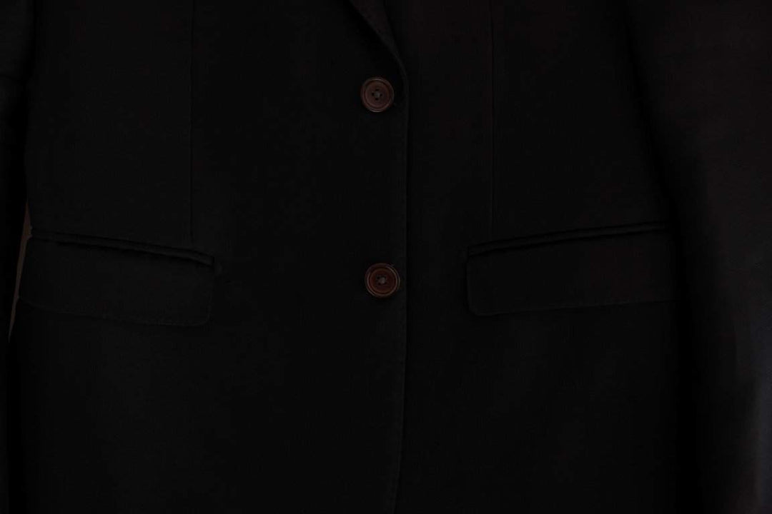 Dolce & Gabbana  Black silk slim fit blazer #men, Black, Blazers - Men - Clothing, Brand_Dolce & Gabbana, Catch, Dolce & Gabbana, feed-agegroup-adult, feed-color-black, feed-gender-male, feed-size-IT46 | S, feed-size-IT48 | M, Gender_Men, IT46 | S, IT48 | M, Kogan at SEYMAYKA