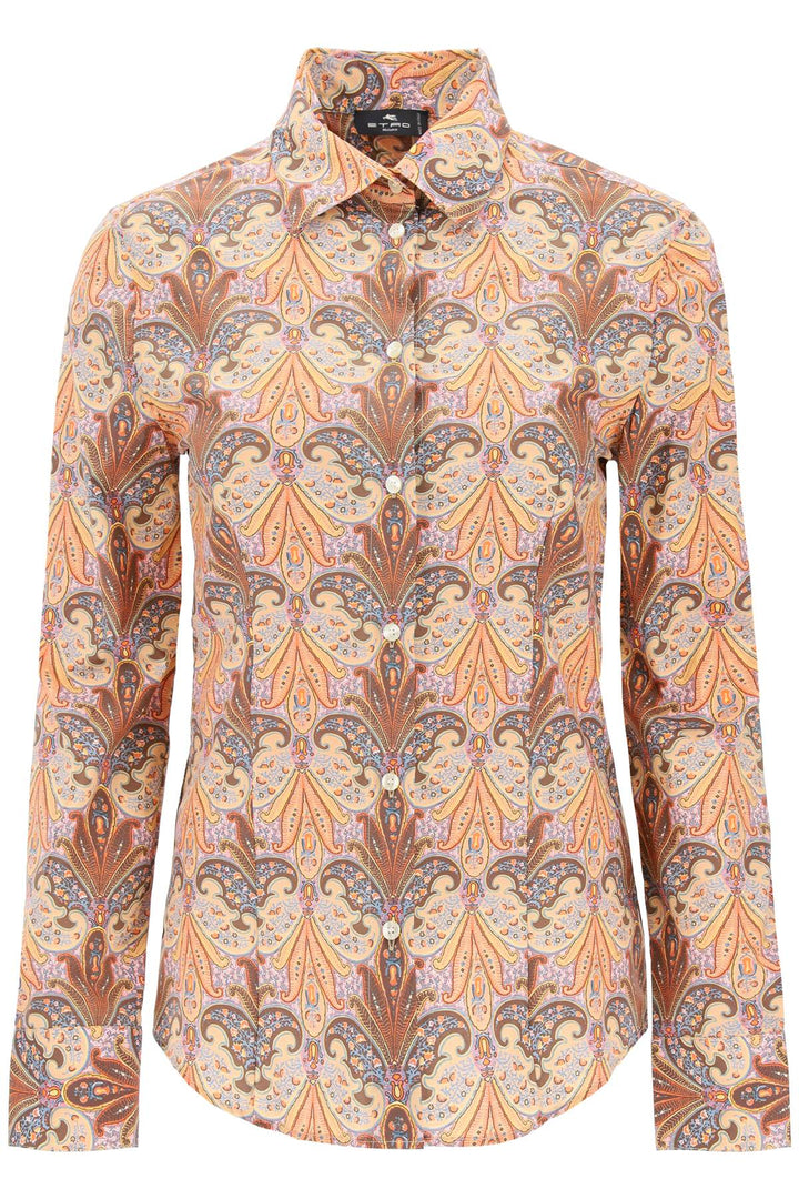 Etro slim fit shirt with paisley pattern-0