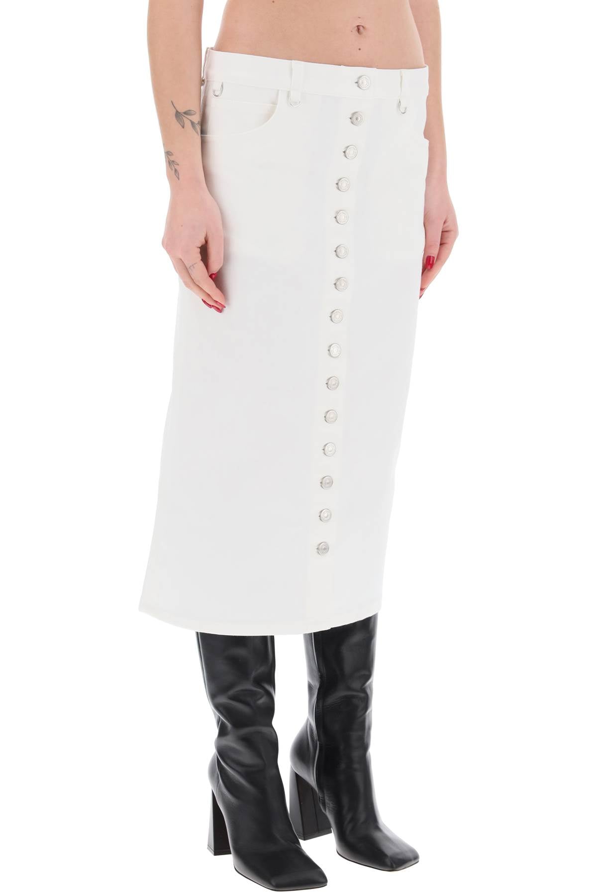 Courreges "denim midi skirt with multif-1