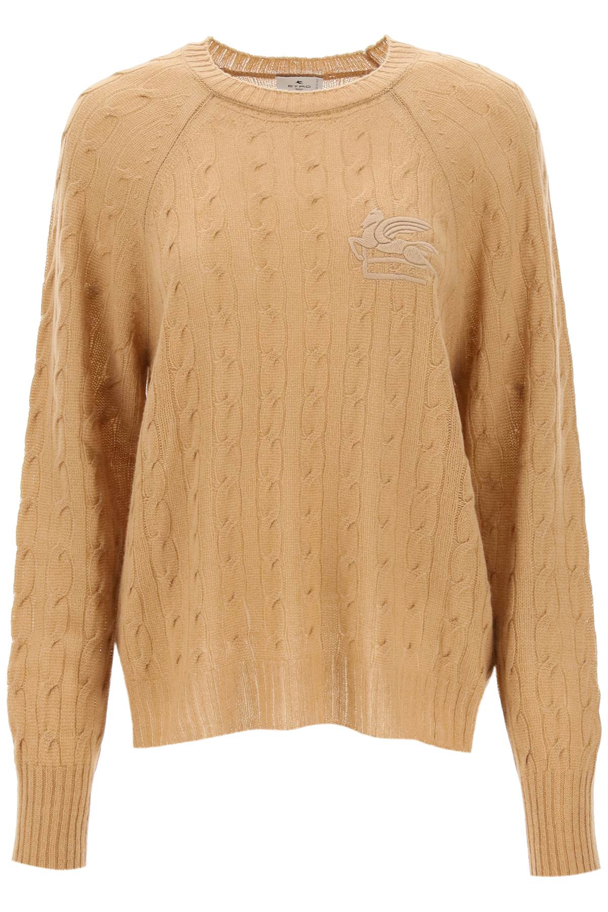 Etro cashmere sweater with pegasus embroidery-0