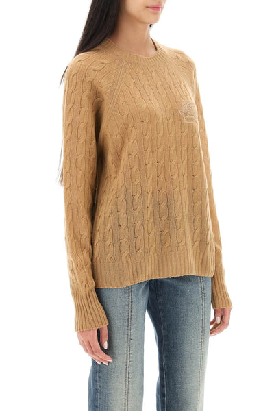 Etro cashmere sweater with pegasus embroidery-1