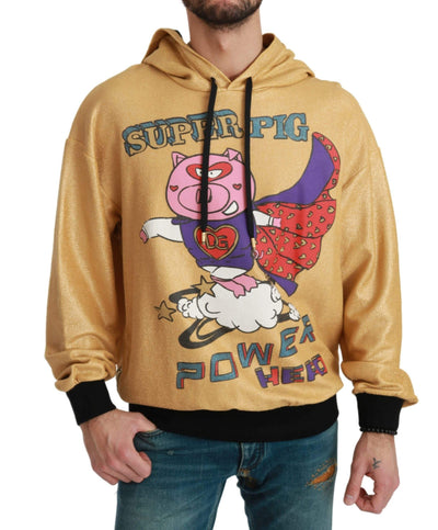 Dolce & Gabbana Gold Pig of the Year Hooded Sweater #men, Brand_Dolce & Gabbana, Catch, Dolce & Gabbana, feed-agegroup-adult, feed-color-gold, feed-gender-male, feed-size-IT50 | M, feed-size-IT52 | L, feed-size-IT56 | XXL, Gender_Men, Gold, IT50 | M, IT52 | L, IT56 | XXL, Kogan, Men - New Arrivals, Sweaters - Men - Clothing at SEYMAYKA