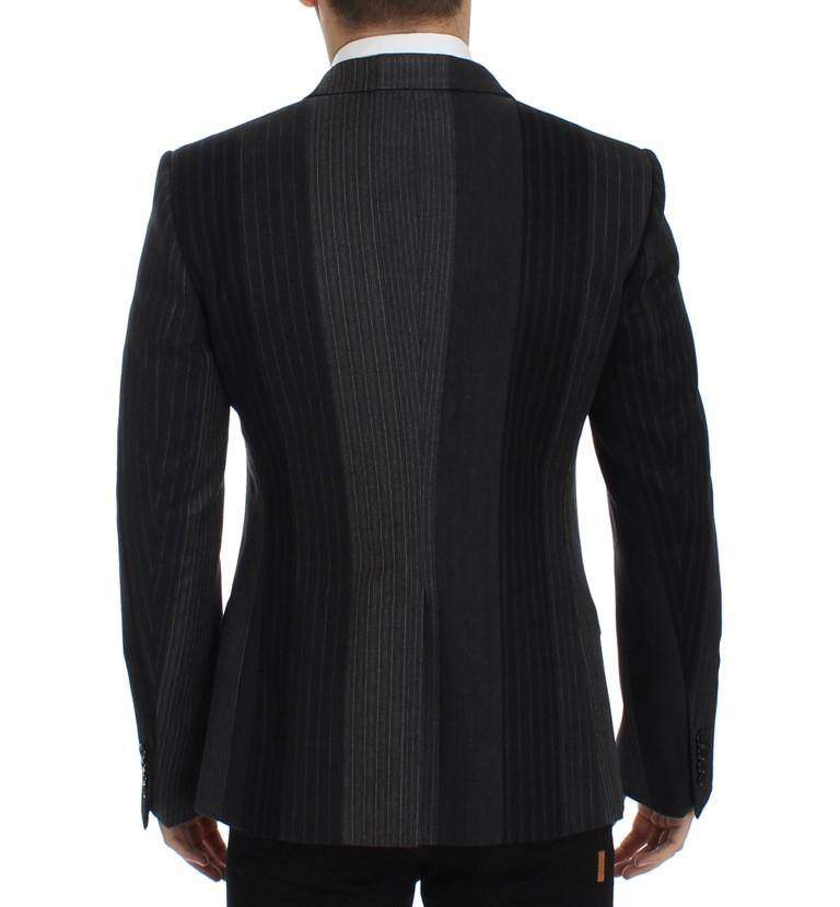 Dolce & Gabbana  Gray striped wool stretch blazer #men, Blazers - Men - Clothing, Brand_Dolce & Gabbana, Catch, Dolce & Gabbana, feed-agegroup-adult, feed-color-gray, feed-gender-male, feed-size-IT48 | M, Gender_Men, Gray, IT48 | M, Kogan at SEYMAYKA