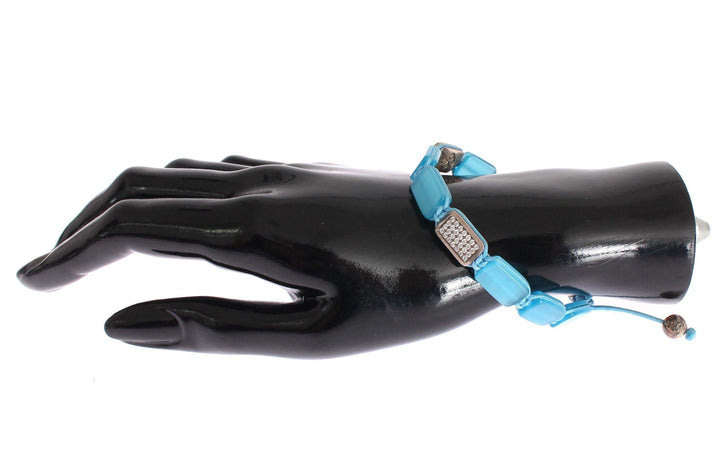 Nialaya CZ Opal 925 Silver Bracelet #women, Blue, Bracelets - Women - Jewelry, Catch, feed-agegroup-adult, feed-color-blue, feed-gender-female, feed-size-L, Gender_Women, Kogan, L, Nialaya at SEYMAYKA