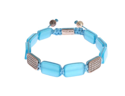 Nialaya CZ Opal 925 Silver Bracelet #women, Blue, Bracelets - Women - Jewelry, Catch, feed-agegroup-adult, feed-color-blue, feed-gender-female, feed-size-L, Gender_Women, Kogan, L, Nialaya at SEYMAYKA