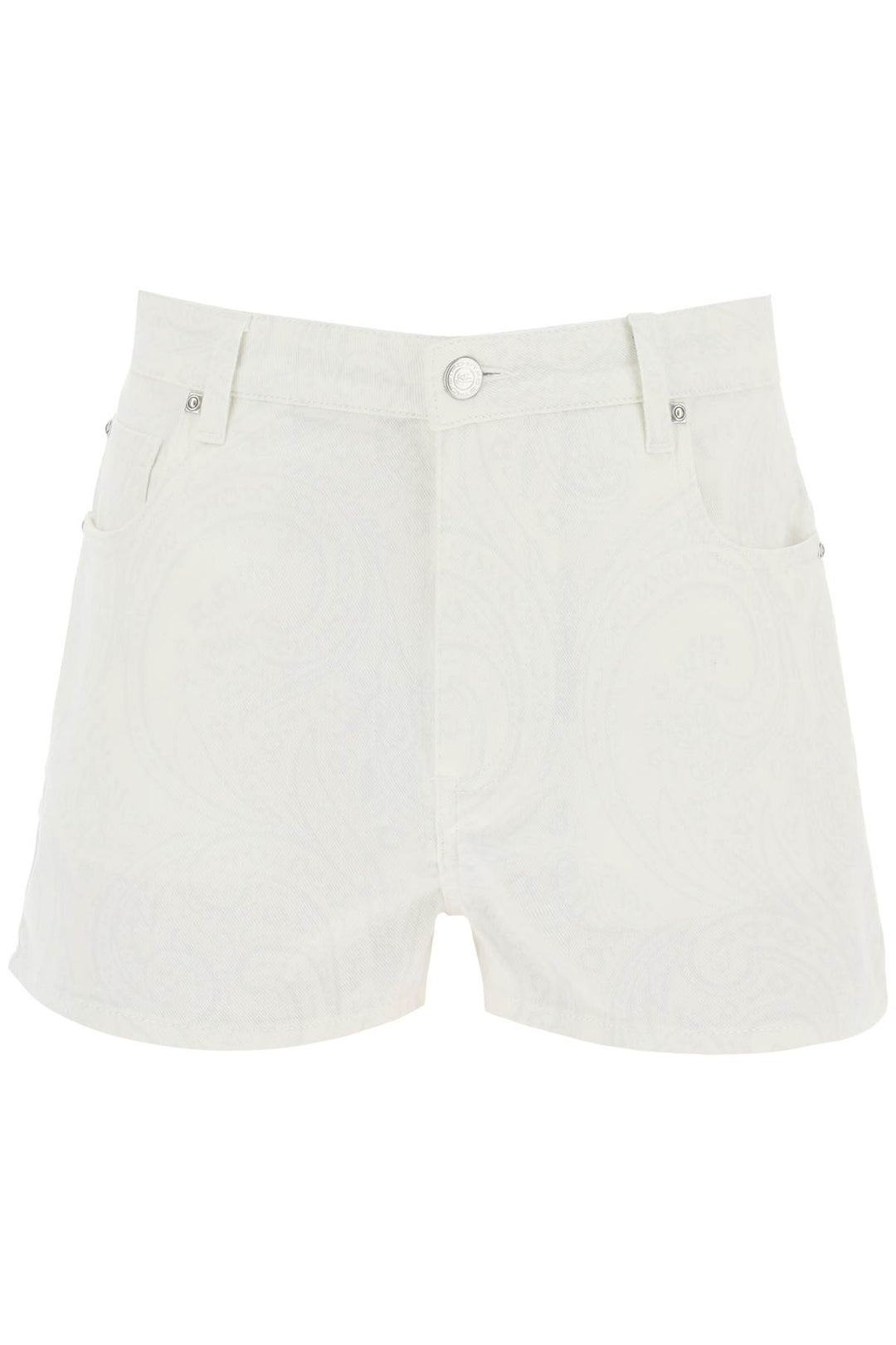 Etro paisley denim shorts-0