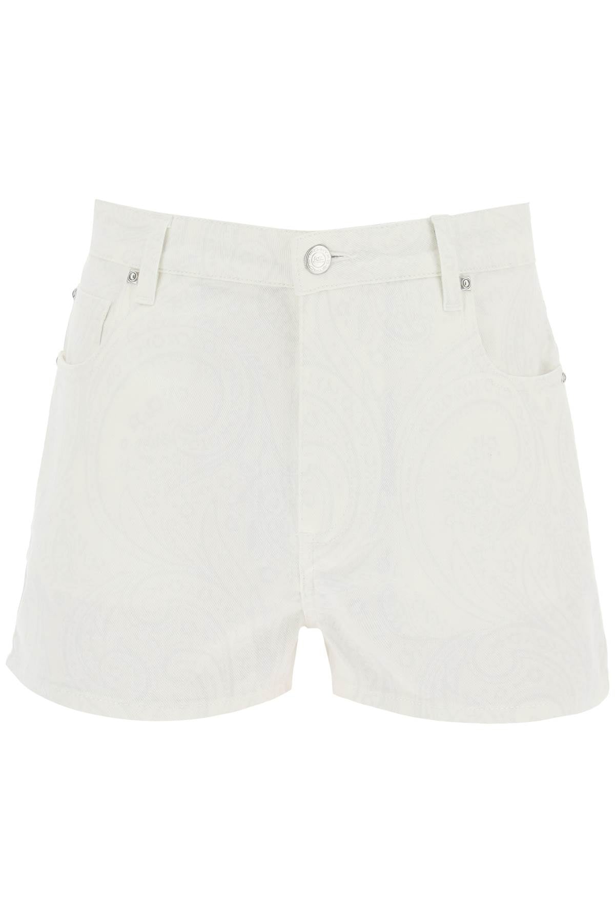 Etro paisley denim shorts-0