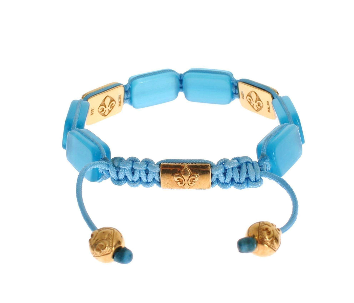 Nialaya CZ Opal 18K Gold 925 Bracelet #women, Blue, Bracelets - Women - Jewelry, Catch, feed-agegroup-adult, feed-color-blue, feed-gender-female, feed-size-L, feed-size-M, feed-size-S, Gender_Women, Kogan, L, M, Nialaya, S at SEYMAYKA
