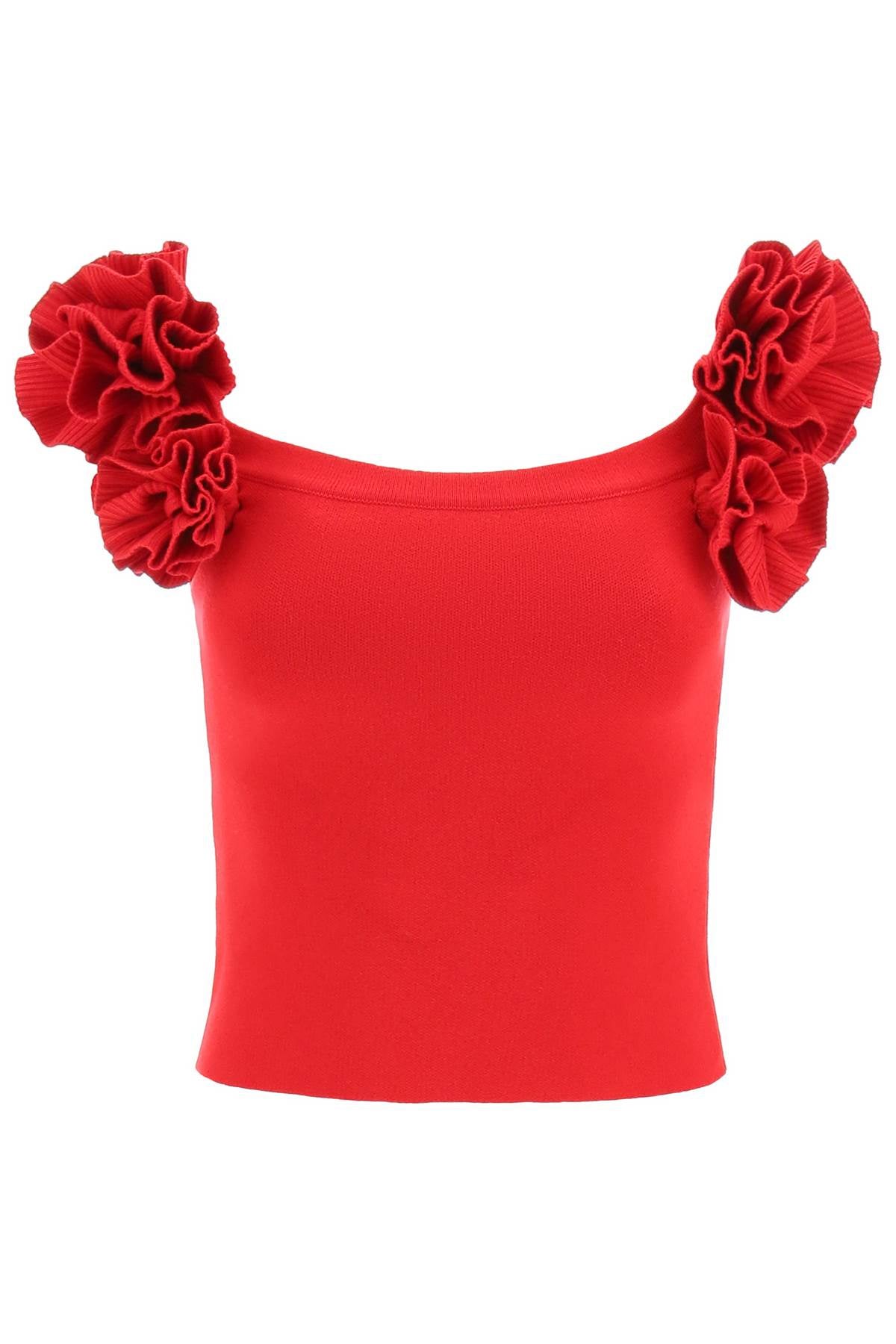 Magda butrym fitted top with roses-0