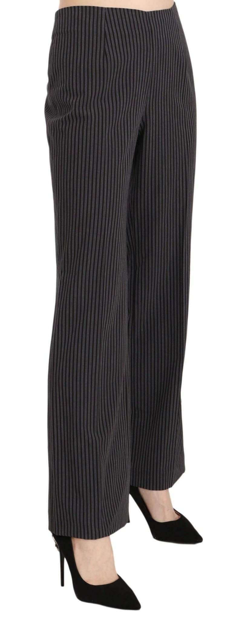 BENCIVENGA Striped Cotton Sretch Dress Trousers Pants #women, BENCIVENGA, Black, Catch, feed-agegroup-adult, feed-color-black, feed-gender-female, feed-size-IT42|M, Gender_Women, IT42|M, Jeans & Pants - Women - Clothing, Kogan, Women - New Arrivals at SEYMAYKA