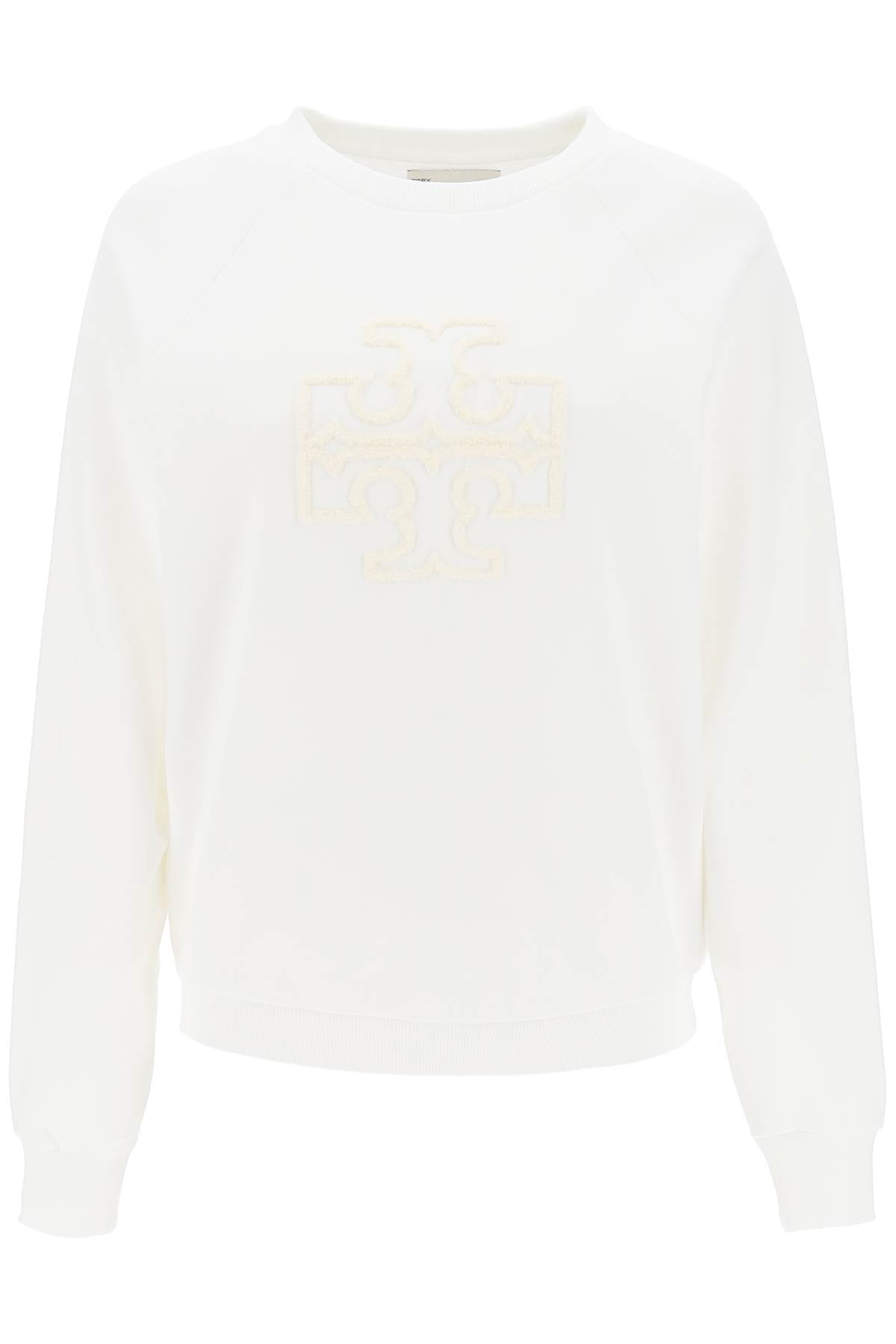 Tory burch crew-neck sweatshirt with t logo-0