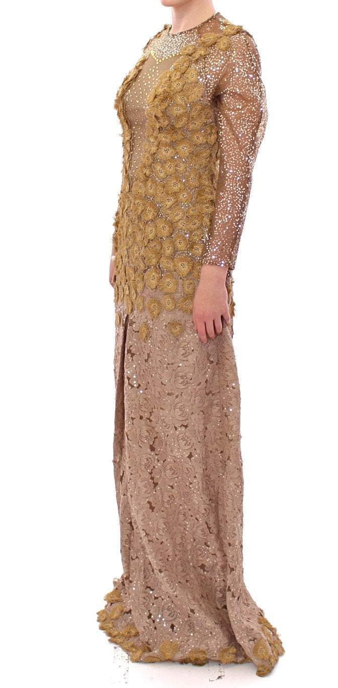 Lanre Da Silva Ajayi GOLD Long Lace Maxi Crystal Dress #women, Catch, Clothing_Dress, Dresses - Women - Clothing, feed-agegroup-adult, feed-color-gold, feed-gender-female, feed-size-M, Gender_Women, Gold, Kogan, Lanre Da Silva Ajayi, M at SEYMAYKA