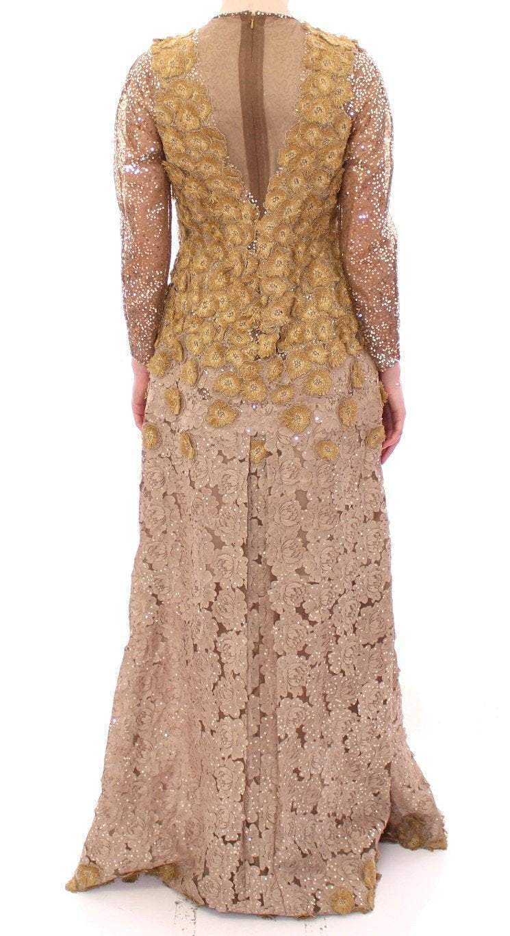 Lanre Da Silva Ajayi GOLD Long Lace Maxi Crystal Dress #women, Catch, Clothing_Dress, Dresses - Women - Clothing, feed-agegroup-adult, feed-color-gold, feed-gender-female, feed-size-M, Gender_Women, Gold, Kogan, Lanre Da Silva Ajayi, M at SEYMAYKA