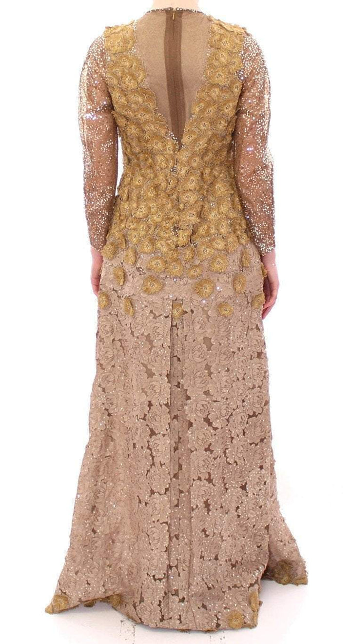 Lanre Da Silva Ajayi GOLD Long Lace Maxi Crystal Dress #women, Catch, Clothing_Dress, Dresses - Women - Clothing, feed-agegroup-adult, feed-color-gold, feed-gender-female, feed-size-M, Gender_Women, Gold, Kogan, Lanre Da Silva Ajayi, M at SEYMAYKA