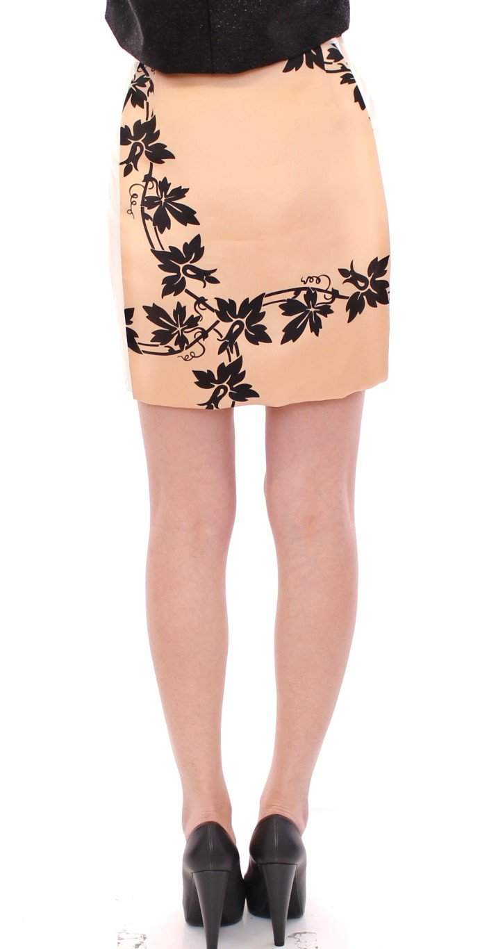 Caterina Gatta  Floral Print Silk Mini Skirt #women, Beige, Catch, Caterina Gatta, feed-agegroup-adult, feed-color-beige, feed-gender-female, feed-size-IT40|S, Gender_Women, IT40|S, Kogan, Skirts - Women - Clothing at SEYMAYKA