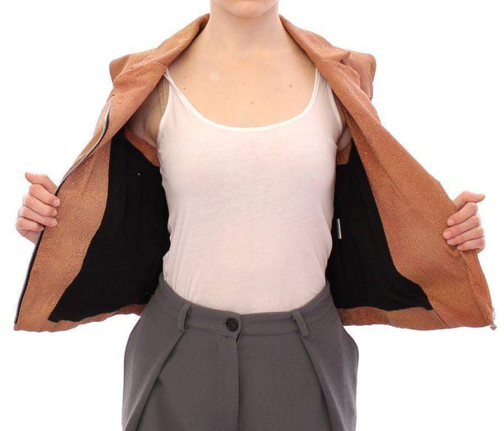 La Maison du Couturier  Leather Jacket Vest #women, Brown, Catch, feed-agegroup-adult, feed-color-brown, feed-gender-female, feed-size-IT42|M, Gender_Women, IT42|M, Jackets & Coats - Women - Clothing, Kogan, La Maison du Couturier at SEYMAYKA