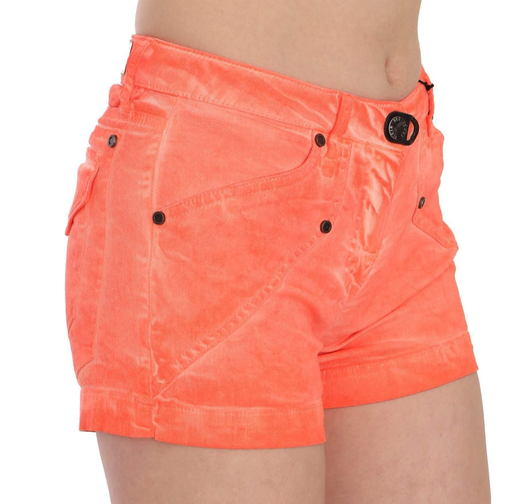 PLEIN SUD  Mid Waist Cotton Denim Mini Shorts #women, Catch, feed-agegroup-adult, feed-color-orange, feed-gender-female, feed-size-IT36 | XS, feed-size-IT38|XS, feed-size-IT42|M, Gender_Women, IT36 | XS, IT38|XS, IT40|S, IT42|M, Kogan, Orange, PLEIN SUD, Shorts - Women - Clothing, Women - New Arrivals at SEYMAYKA