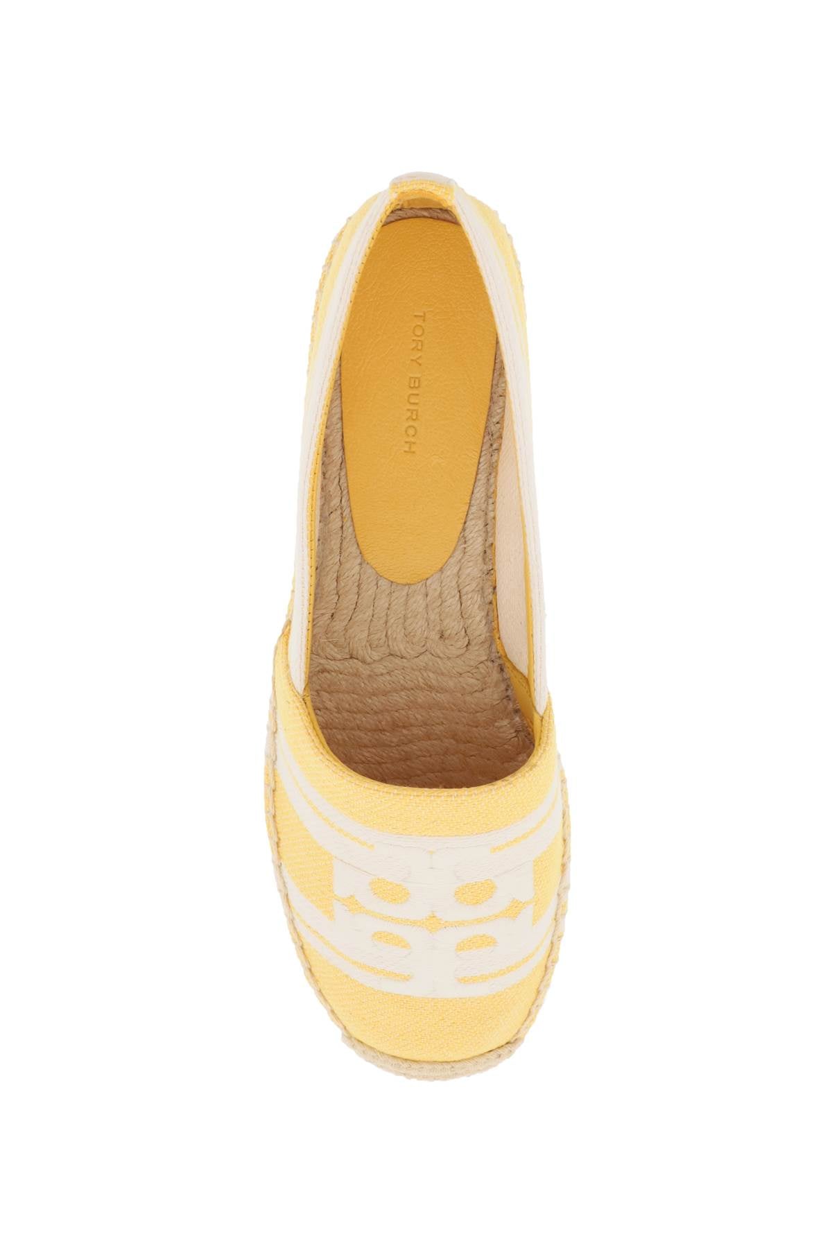 Tory burch striped espadrilles with double t-1