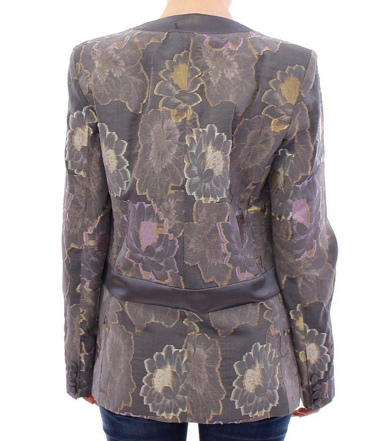 Roberto Fragata Multicolor Silk Floral Cotton Blazer #women, Catch, feed-agegroup-adult, feed-color-multicolor, feed-gender-female, feed-size-IT40|S, feed-size-IT42|M, Gender_Women, IT40|S, IT42|M, Kogan, Multicolor, Roberto Fragata, Suits & Blazers - Women - Clothing at SEYMAYKA