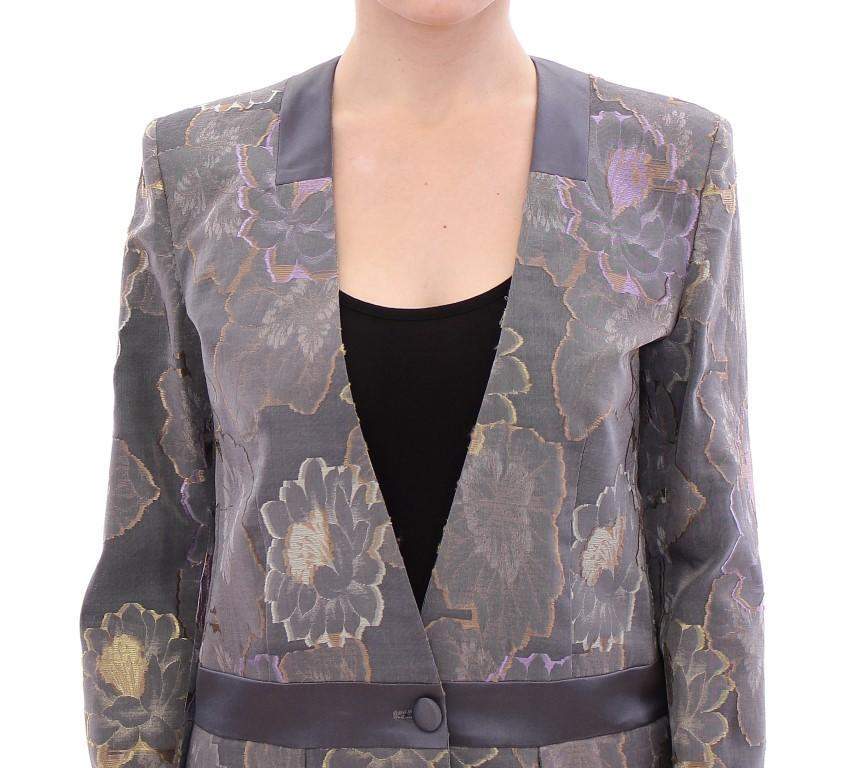 Roberto Fragata Multicolor Silk Floral Cotton Blazer #women, Catch, feed-agegroup-adult, feed-color-multicolor, feed-gender-female, feed-size-IT40|S, feed-size-IT42|M, Gender_Women, IT40|S, IT42|M, Kogan, Multicolor, Roberto Fragata, Suits & Blazers - Women - Clothing at SEYMAYKA