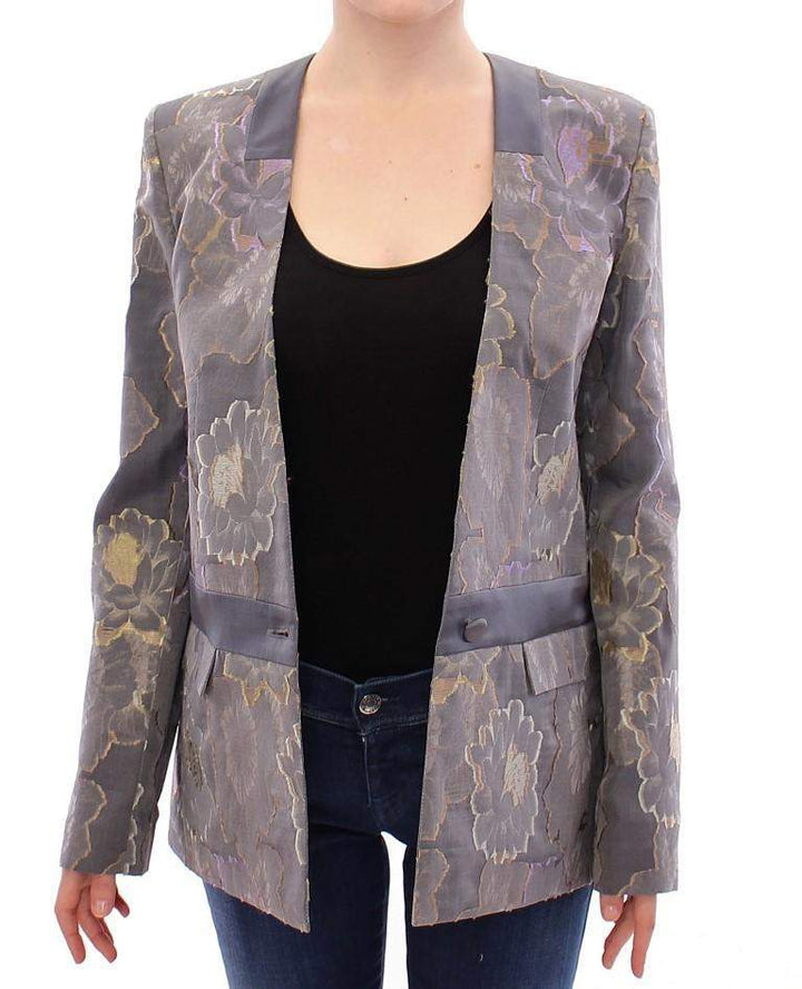 Roberto Fragata Multicolor Silk Floral Cotton Blazer #women, Catch, feed-agegroup-adult, feed-color-multicolor, feed-gender-female, feed-size-IT40|S, feed-size-IT42|M, Gender_Women, IT40|S, IT42|M, Kogan, Multicolor, Roberto Fragata, Suits & Blazers - Women - Clothing at SEYMAYKA