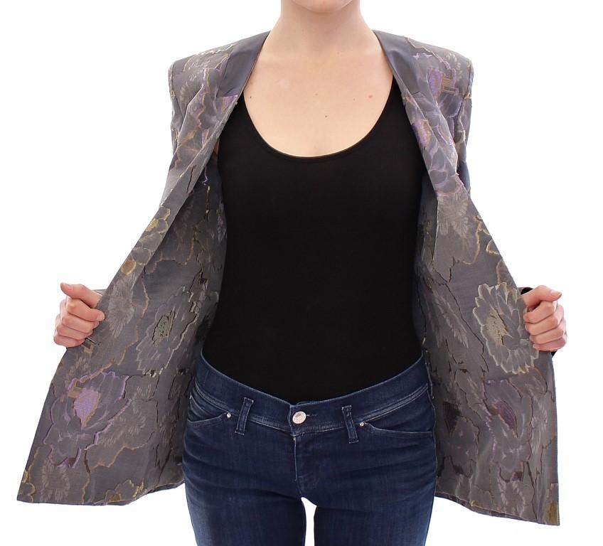 Roberto Fragata Multicolor Silk Floral Cotton Blazer #women, Catch, feed-agegroup-adult, feed-color-multicolor, feed-gender-female, feed-size-IT40|S, feed-size-IT42|M, Gender_Women, IT40|S, IT42|M, Kogan, Multicolor, Roberto Fragata, Suits & Blazers - Women - Clothing at SEYMAYKA