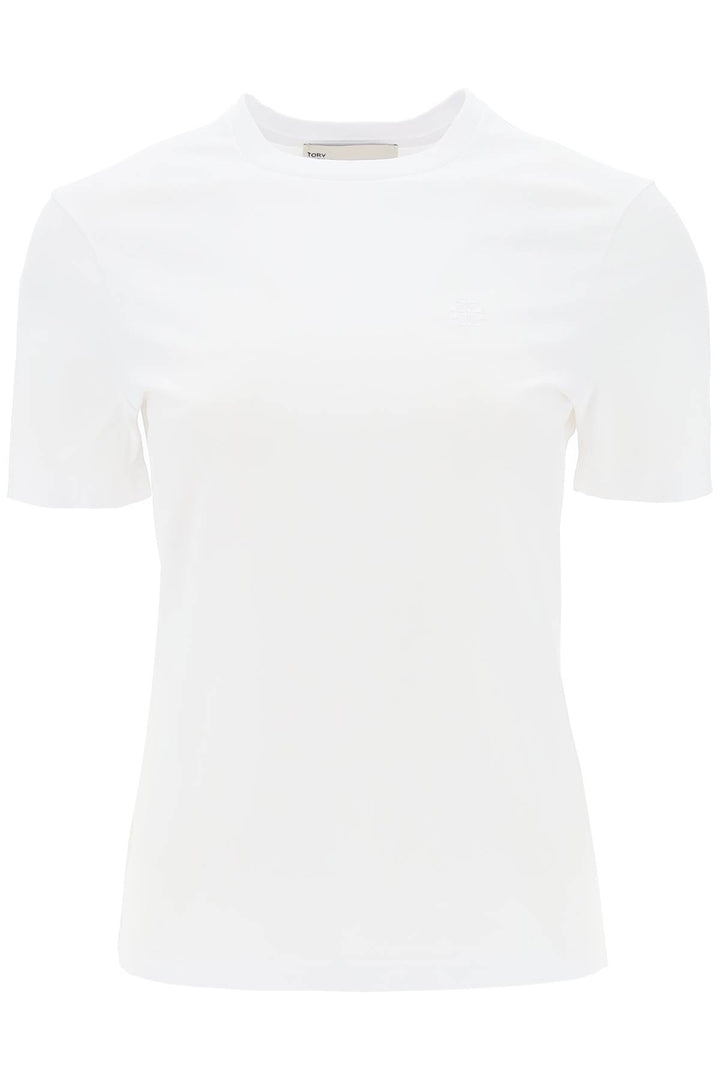 Tory burch regular t-shirt with embroidered logo-0