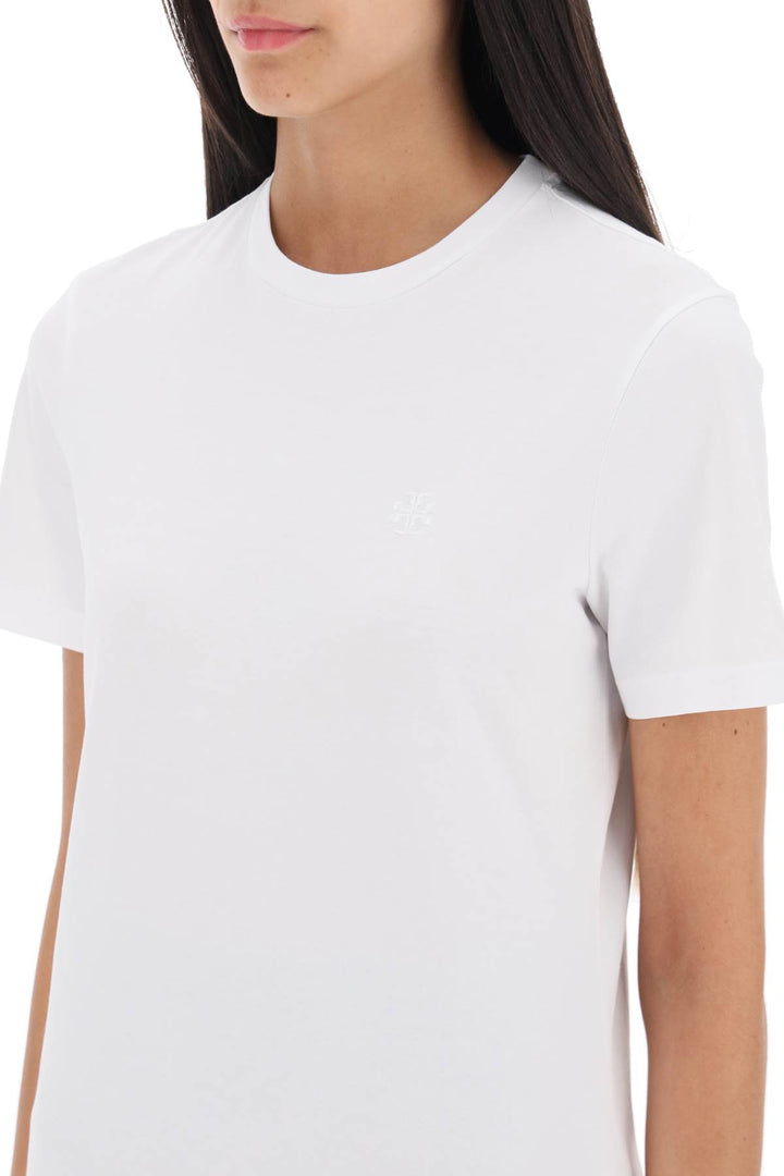 Tory burch regular t-shirt with embroidered logo-3