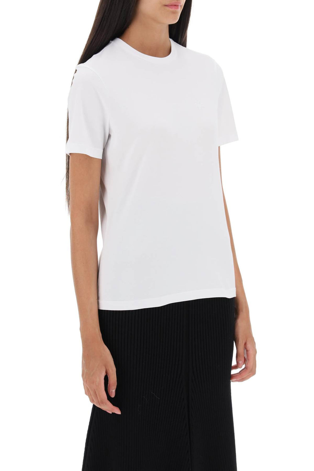 Tory burch regular t-shirt with embroidered logo-1