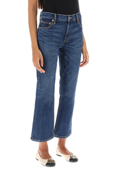 Tory burch cropped flared jeans-1