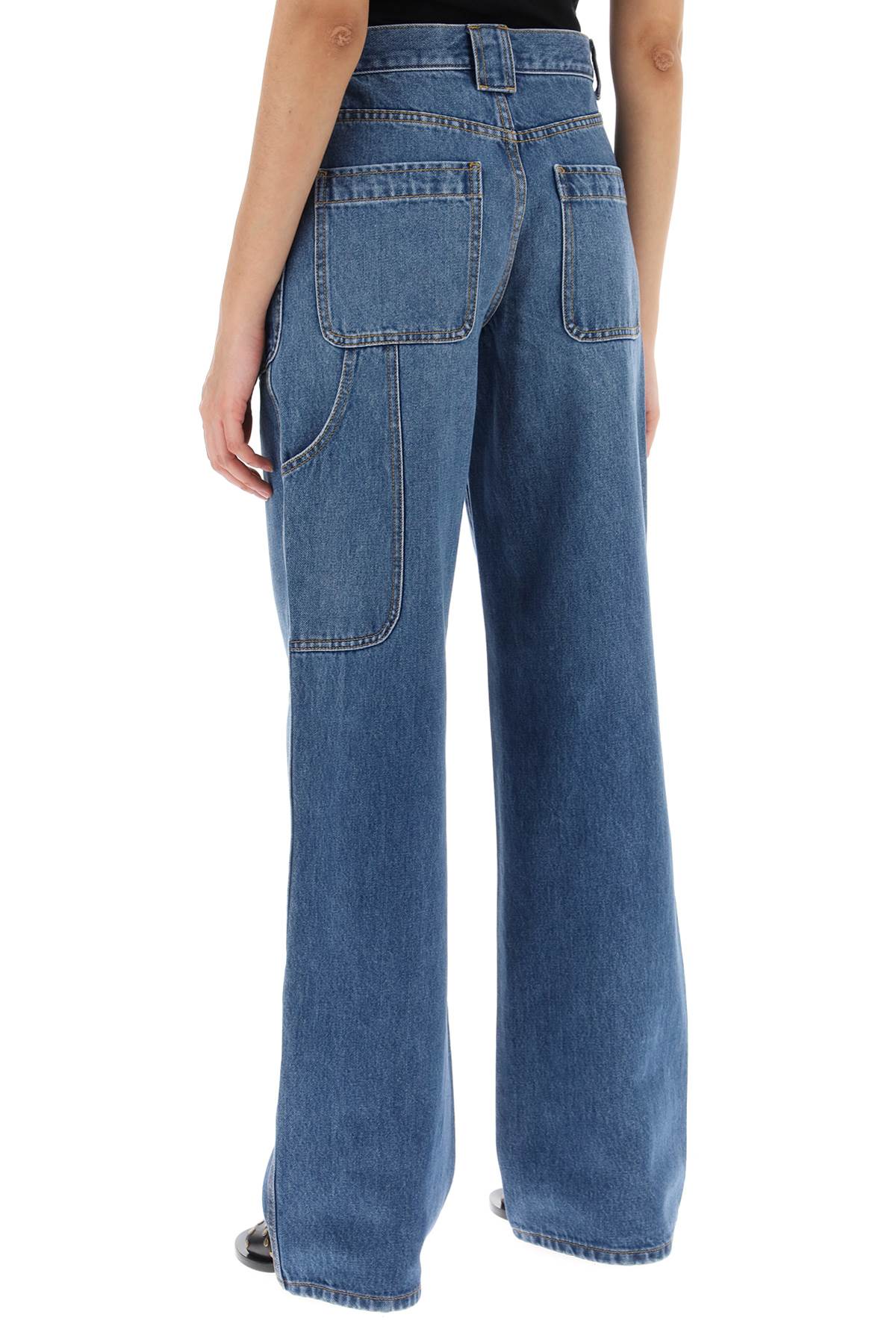 Tory burch high-waisted cargo style jeans in-2
