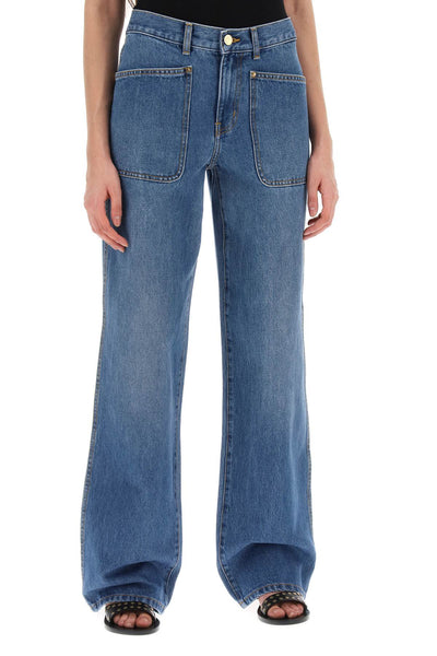 Tory burch high-waisted cargo style jeans in-1