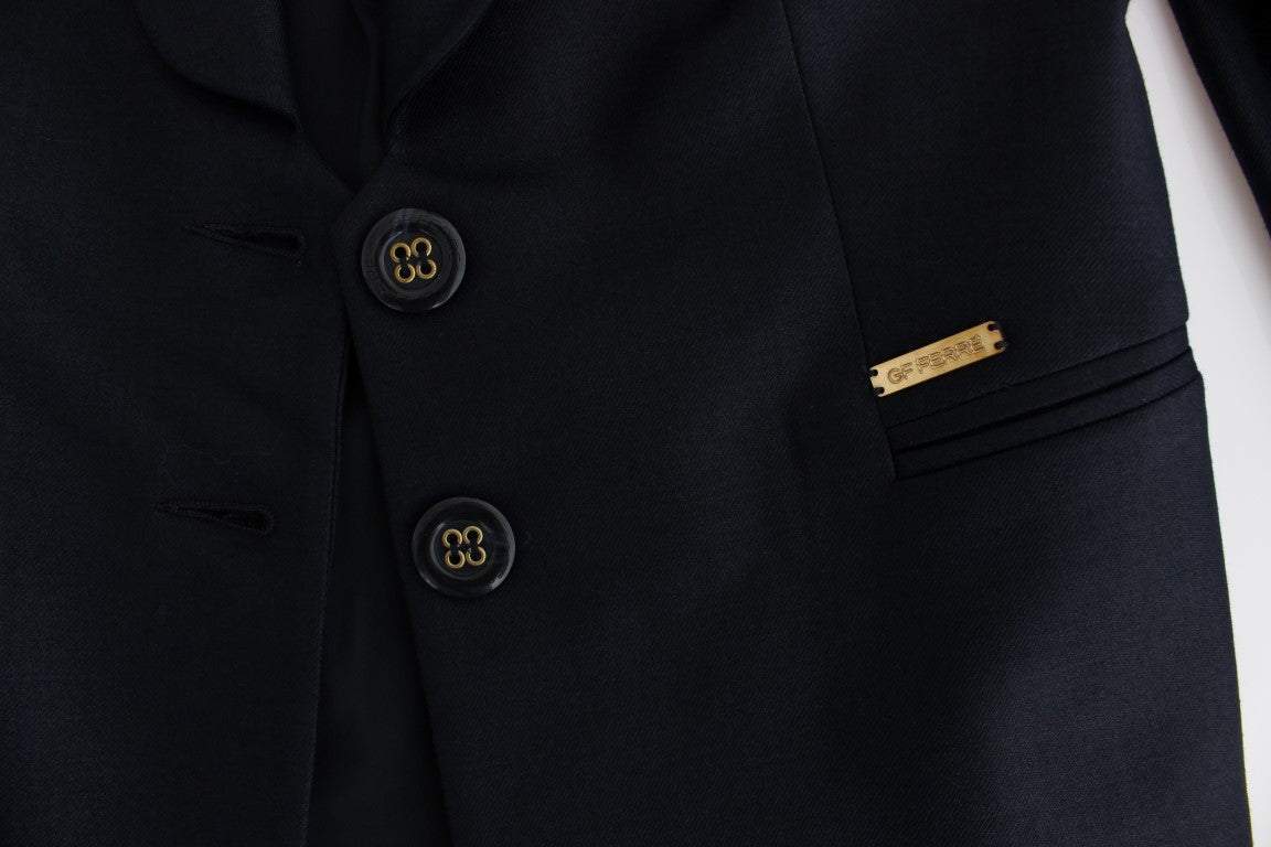 GF Ferre Black Suit Lapel Collar Blazer Jacket #women, Black, feed-agegroup-adult, feed-color-black, feed-gender-female, feed-size-IT40|S, GF Ferre, IT40|S, Suits & Blazers - Women - Clothing at SEYMAYKA
