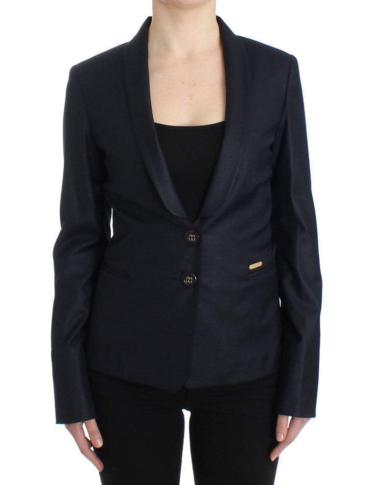GF Ferre Black Suit Lapel Collar Blazer Jacket #women, Black, feed-agegroup-adult, feed-color-black, feed-gender-female, feed-size-IT40|S, GF Ferre, IT40|S, Suits & Blazers - Women - Clothing at SEYMAYKA