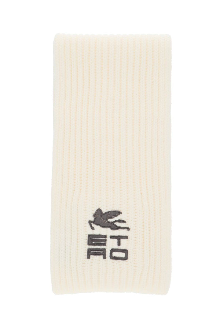 Etro wool scarf with logo-0