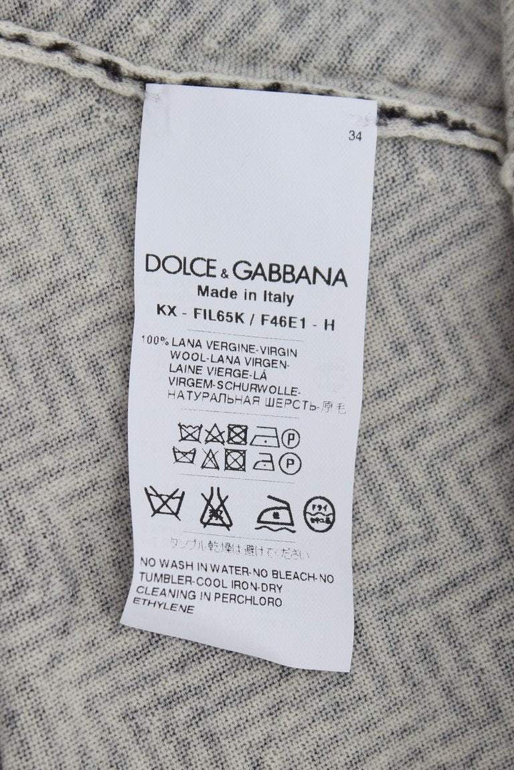 Dolce & Gabbana Black White Wool Top Cardigan Sweater #women, Black/White, Brand_Dolce & Gabbana, Catch, Dolce & Gabbana, feed-agegroup-adult, feed-color-black, feed-color-white, feed-gender-female, feed-size-IT36 | XS, feed-size-IT38 | S, Gender_Women, IT36 | XS, IT38 | S, Kogan, Sweaters - Women - Clothing at SEYMAYKA