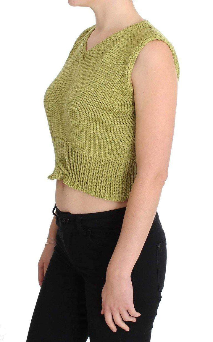 PINK MEMORIES  Cotton Blend Knitted Sleeveless Sweater #women, Catch, feed-agegroup-adult, feed-color-green, feed-color-pink, feed-gender-female, feed-size-One Size, Gender_Women, Green, Kogan, One Size, PINK MEMORIES, Sweaters - Women - Clothing at SEYMAYKA
