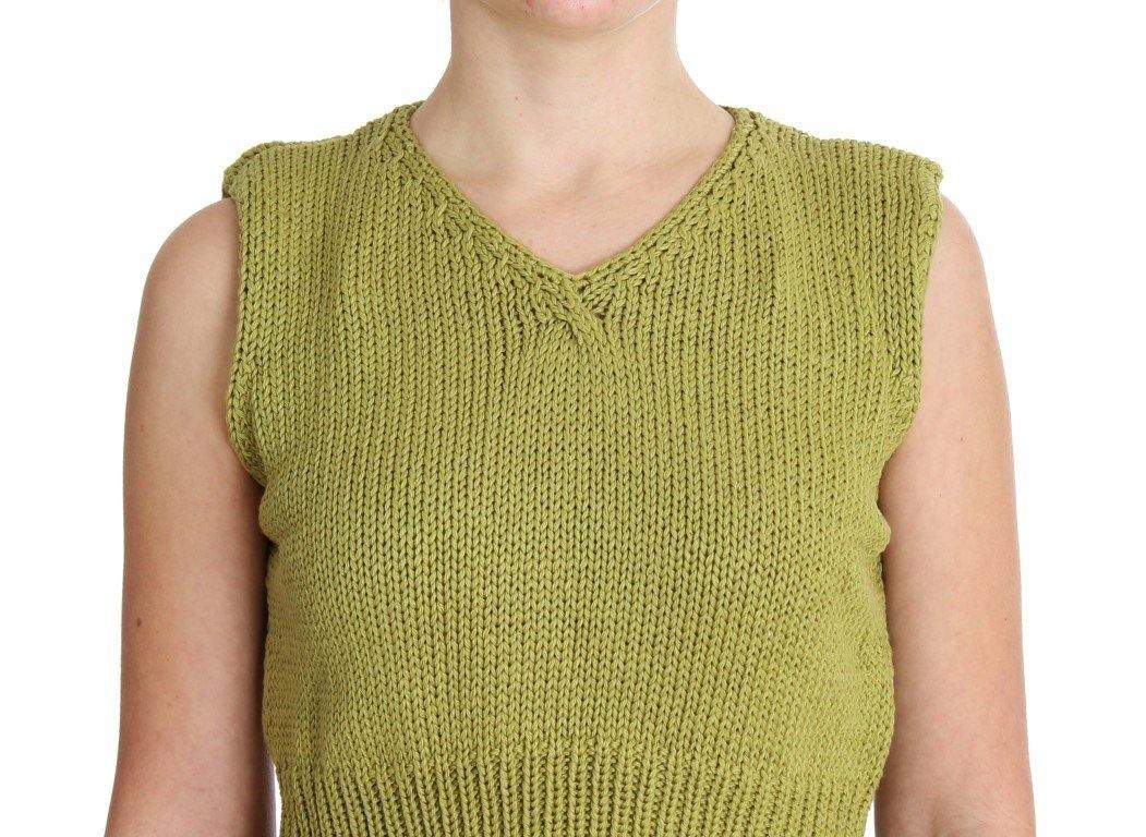 PINK MEMORIES  Cotton Blend Knitted Sleeveless Sweater #women, Catch, feed-agegroup-adult, feed-color-green, feed-color-pink, feed-gender-female, feed-size-One Size, Gender_Women, Green, Kogan, One Size, PINK MEMORIES, Sweaters - Women - Clothing at SEYMAYKA