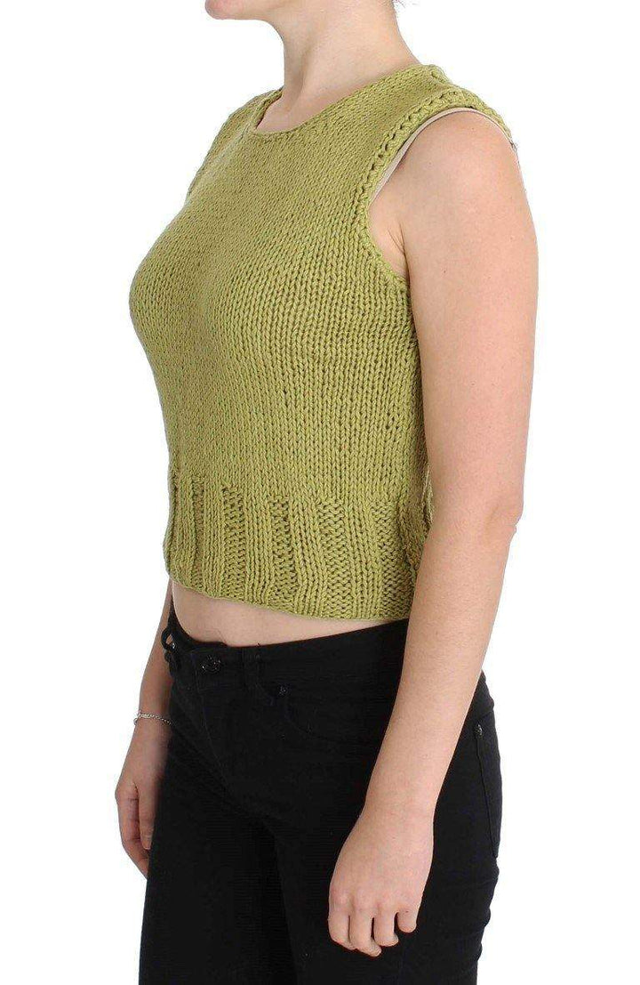 PINK MEMORIES  Cotton Blend Knitted Sleeveless Sweater #women, Catch, feed-agegroup-adult, feed-color-green, feed-color-pink, feed-gender-female, feed-size-One Size, Gender_Women, Green, Kogan, One Size, PINK MEMORIES, Sweaters - Women - Clothing at SEYMAYKA