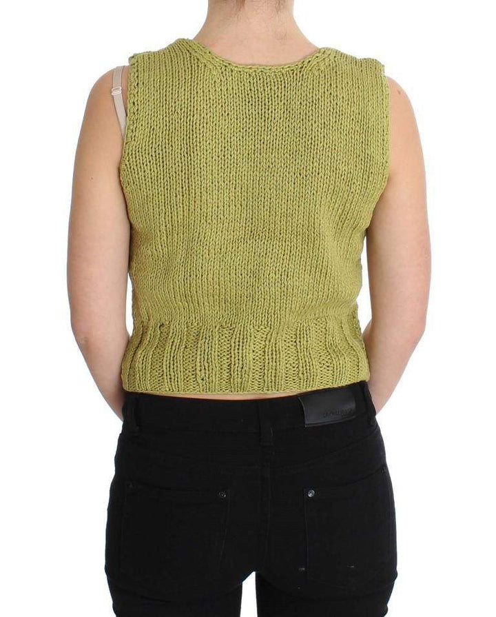 PINK MEMORIES  Cotton Blend Knitted Sleeveless Sweater #women, Catch, feed-agegroup-adult, feed-color-green, feed-color-pink, feed-gender-female, feed-size-One Size, Gender_Women, Green, Kogan, One Size, PINK MEMORIES, Sweaters - Women - Clothing at SEYMAYKA