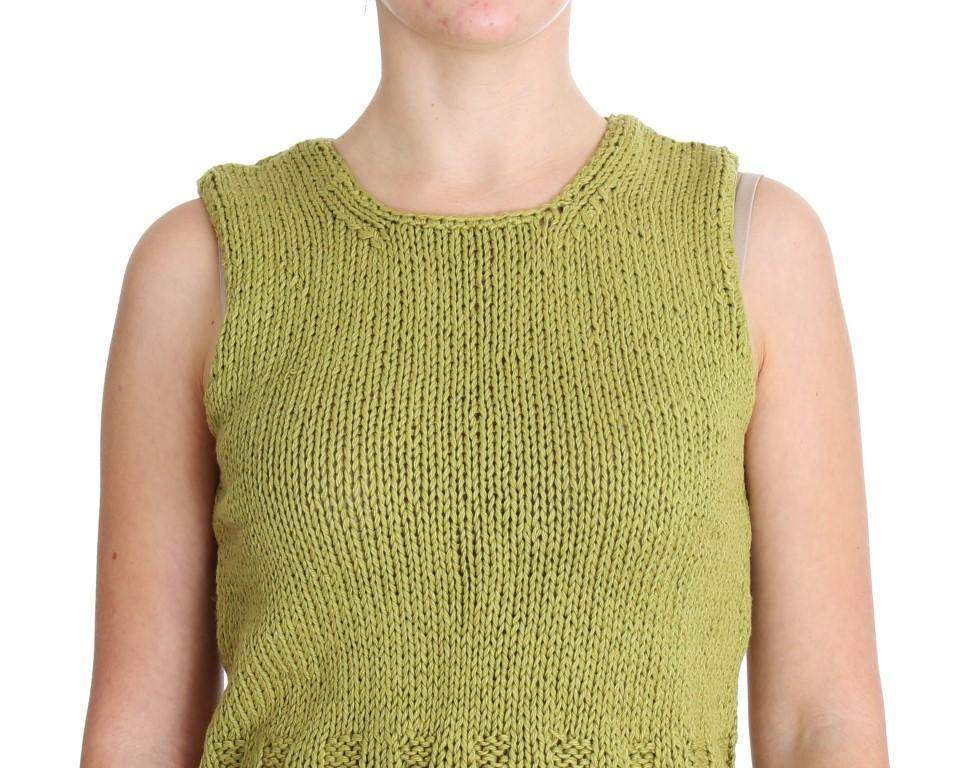 PINK MEMORIES  Cotton Blend Knitted Sleeveless Sweater #women, Catch, feed-agegroup-adult, feed-color-green, feed-color-pink, feed-gender-female, feed-size-One Size, Gender_Women, Green, Kogan, One Size, PINK MEMORIES, Sweaters - Women - Clothing at SEYMAYKA