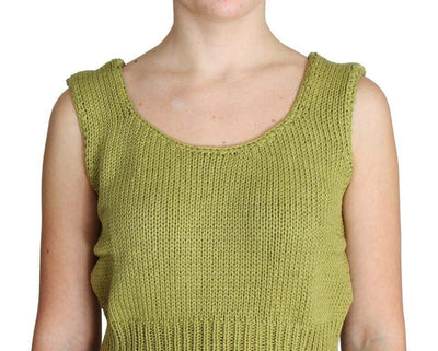 PINK MEMORIES  Cotton Blend Knitted Sleeveless Sweater #women, Catch, feed-agegroup-adult, feed-color-green, feed-color-pink, feed-gender-female, feed-size-One Size, Gender_Women, Green, Kogan, One Size, PINK MEMORIES, Sweaters - Women - Clothing at SEYMAYKA