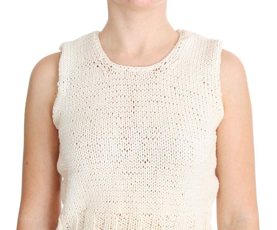 PINK MEMORIES  Cotton Blend Knitted Sleeveless Sweater #women, Beige, Catch, feed-agegroup-adult, feed-color-beige, feed-color-pink, feed-gender-female, feed-size-One Size, Gender_Women, Kogan, One Size, PINK MEMORIES, Sweaters - Women - Clothing at SEYMAYKA