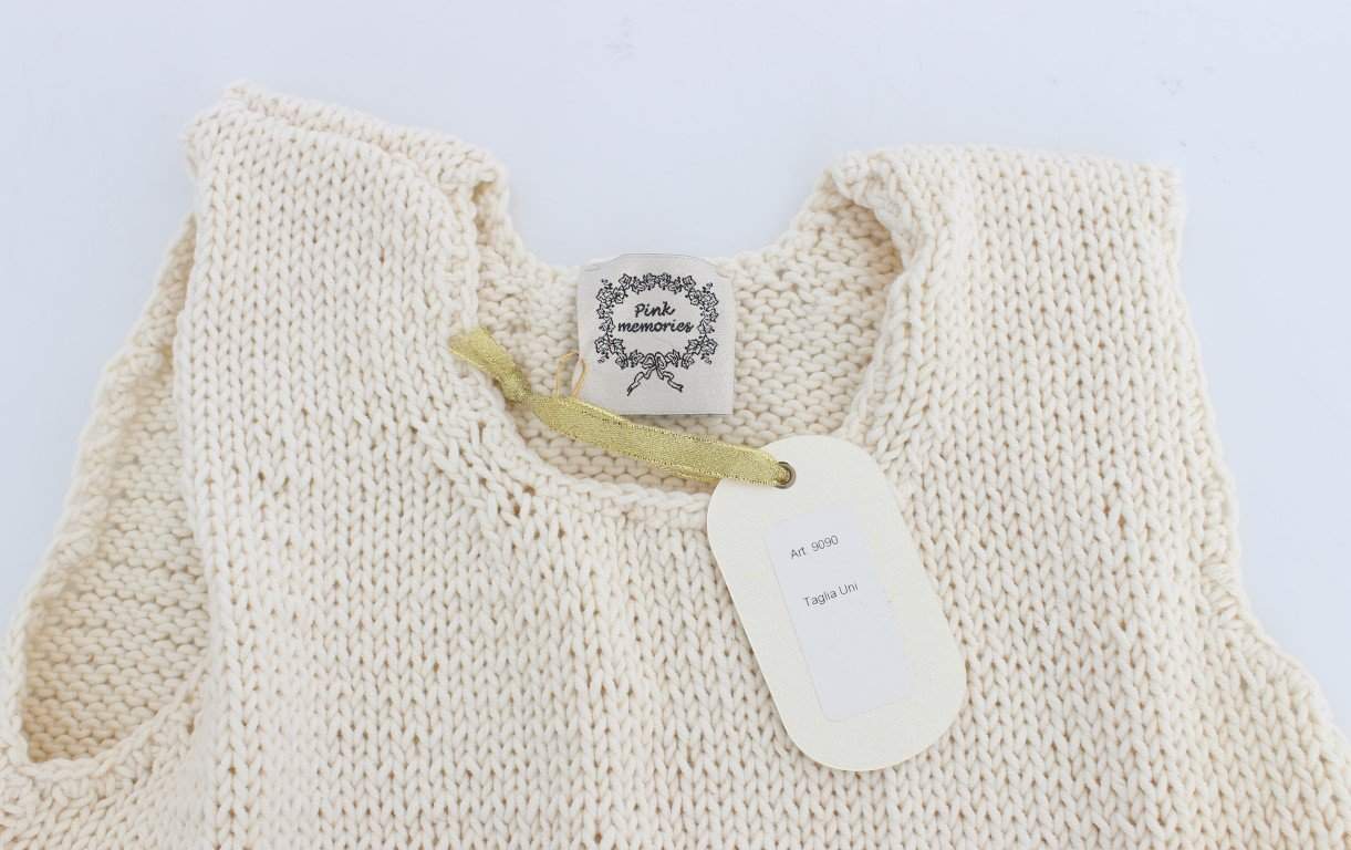 PINK MEMORIES  Cotton Blend Knitted Sleeveless Sweater #women, Beige, Catch, feed-agegroup-adult, feed-color-beige, feed-color-pink, feed-gender-female, feed-size-One Size, Gender_Women, Kogan, One Size, PINK MEMORIES, Sweaters - Women - Clothing at SEYMAYKA