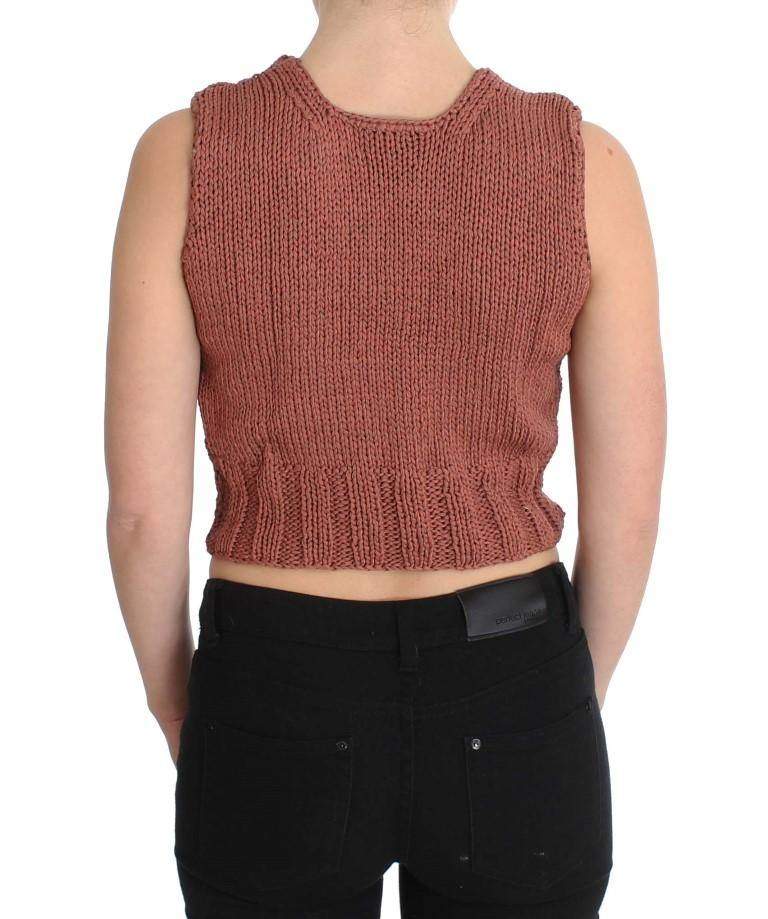 PINK MEMORIES  Cotton Blend Knitted Sleeveless Sweater #women, Catch, feed-agegroup-adult, feed-color-pink, feed-color-red, feed-gender-female, feed-size-One Size, Gender_Women, Kogan, One Size, PINK MEMORIES, Red, Sweaters - Women - Clothing at SEYMAYKA